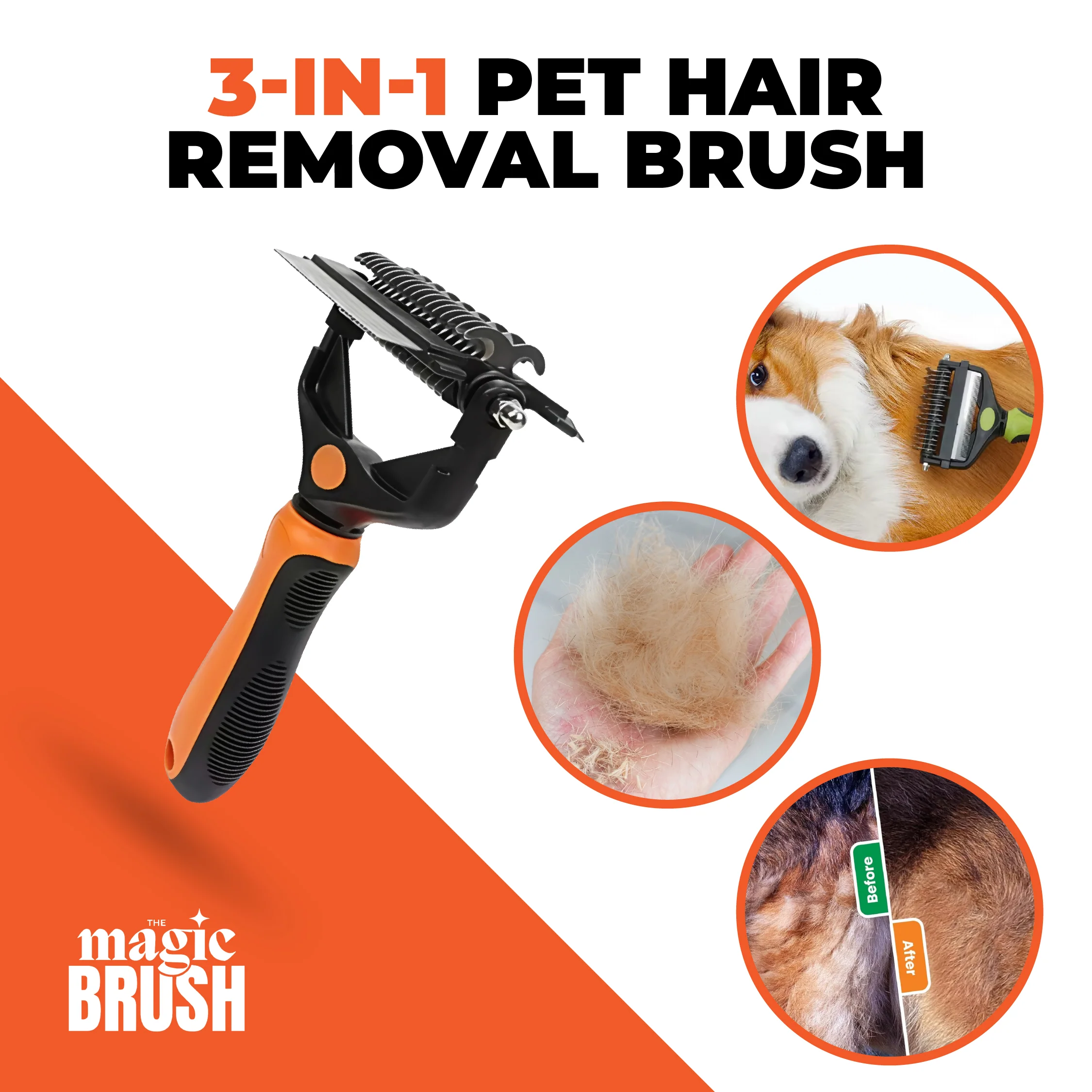 3-in-1 Pet Hair Removal Brush - Image 4